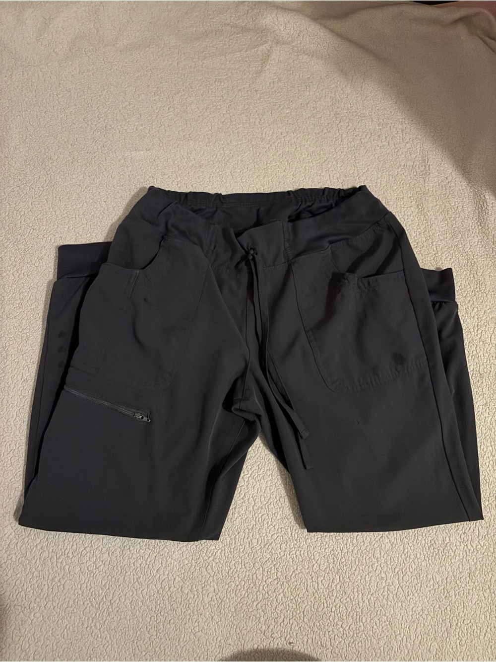HeartSoul Grey Drawstring petite Scrub Pants